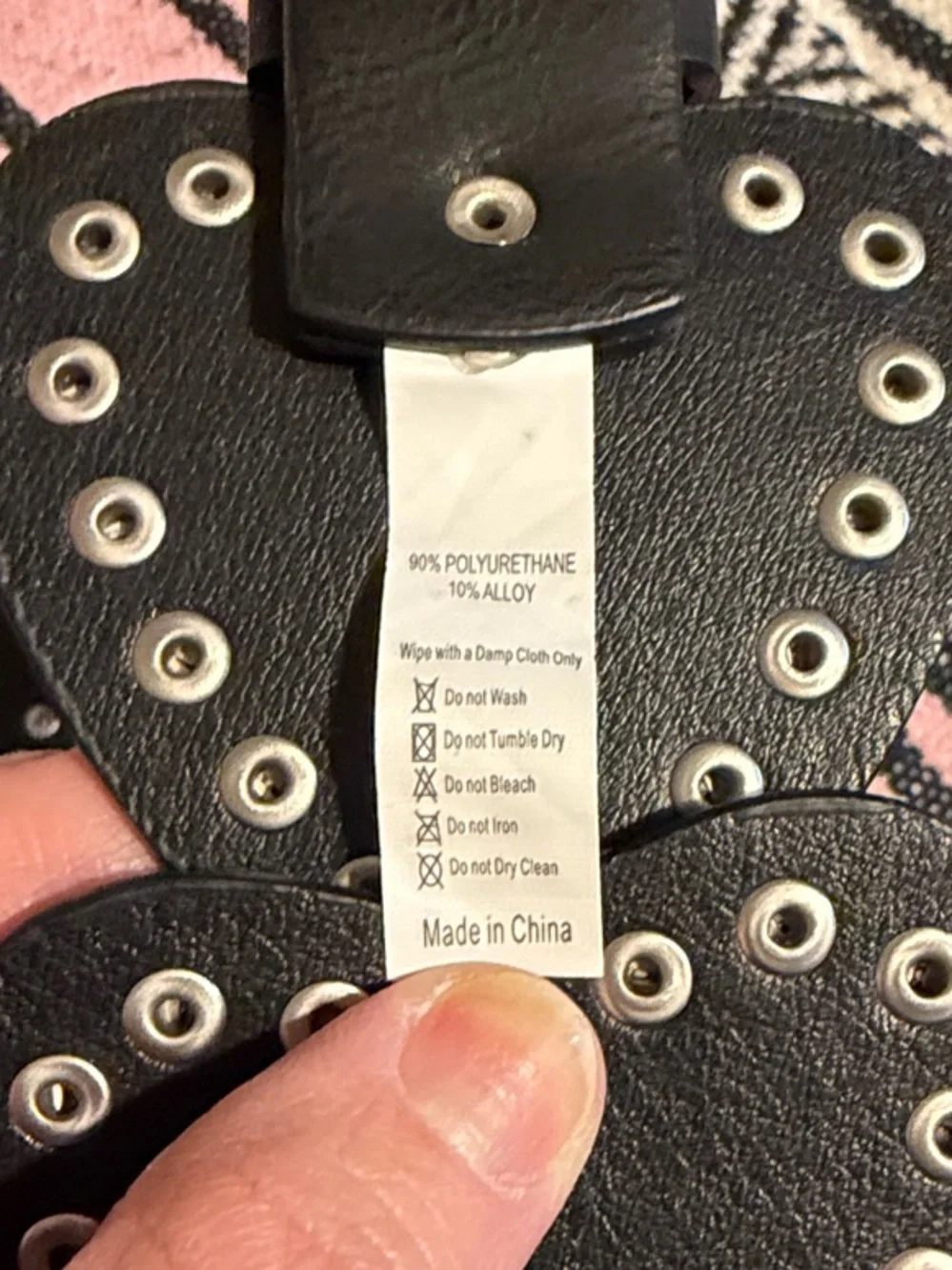 Black Heart Studded Wide Belt - Women's Fashion Accessory